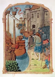 Chevaliers à cheval, vers 1350